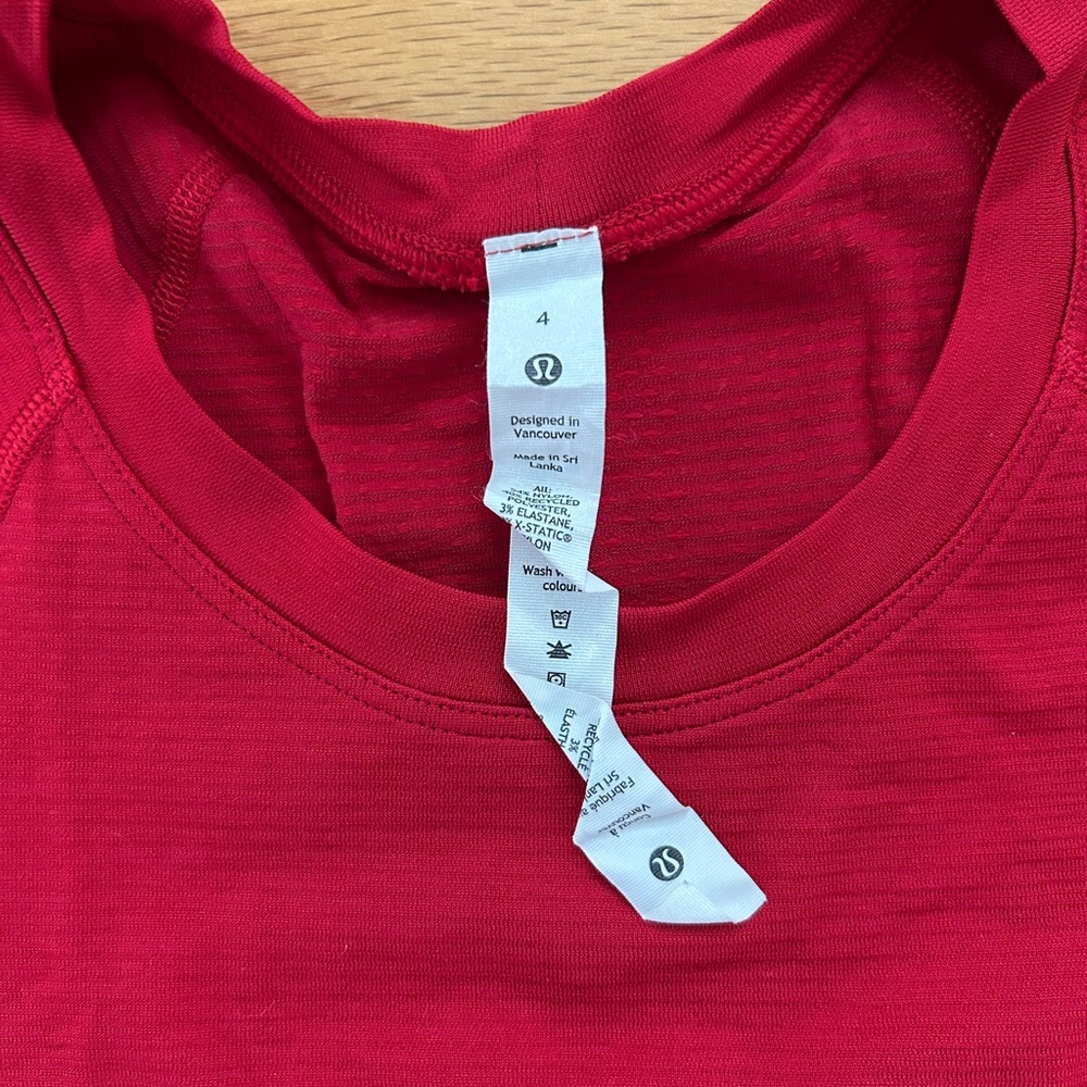 Lululemon Red Swiftly Tech - Picture 3 of 3